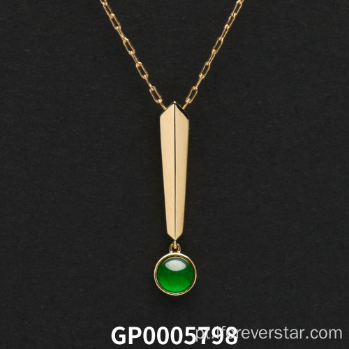 100% pingente de ouro de jade jade de 18k natural